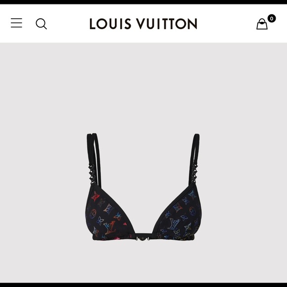 Louis Vuitton NEON MAHINA MONOGRAM BIKINI TOP Size 34 - Picture 2 of 9